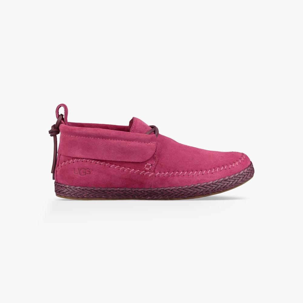 Loafers UGG Woodlyn Femme Rose Rouge Soldes 240SZVDN